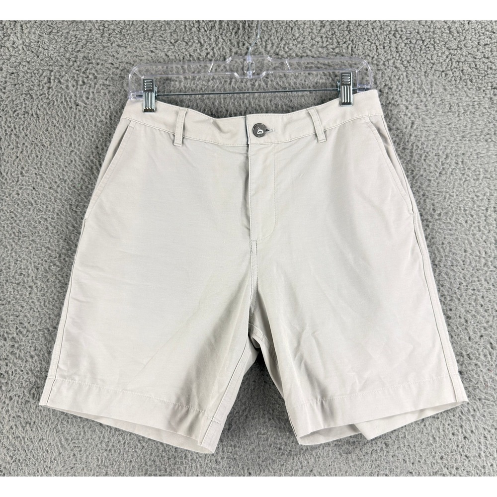 Faherty All Day Shorts Mens 30 Beige 7" Hybrid Quick Dry Stretch Performance